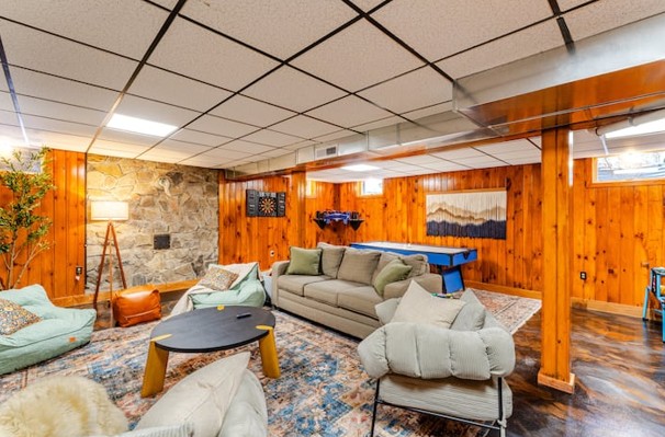 Basement seating area